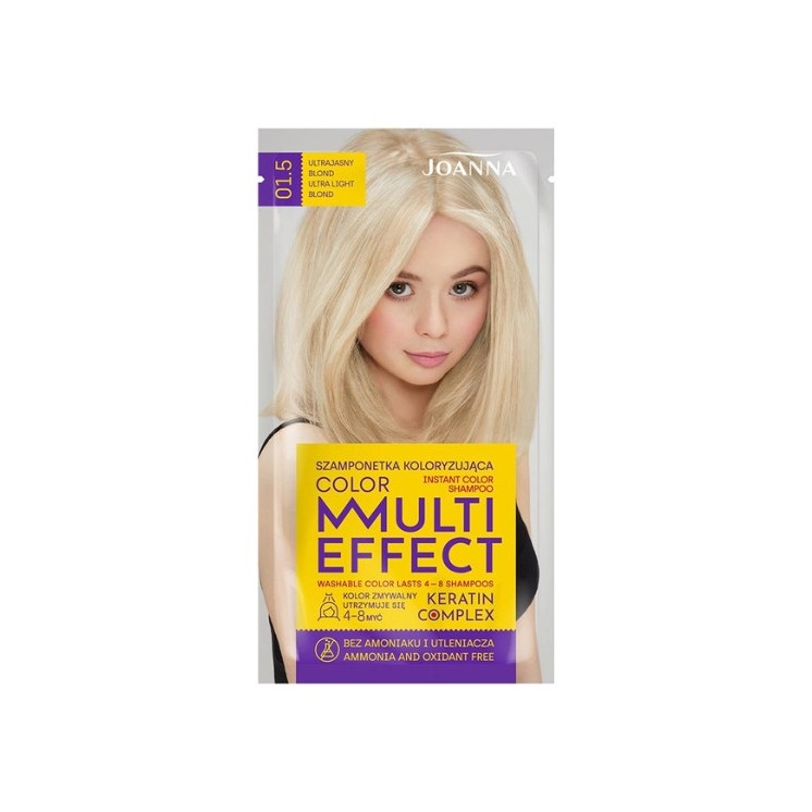 Joanna Multi Effect Color Szamponetka do włosów koloryzująca /01,5/ Ultrajasny Blond