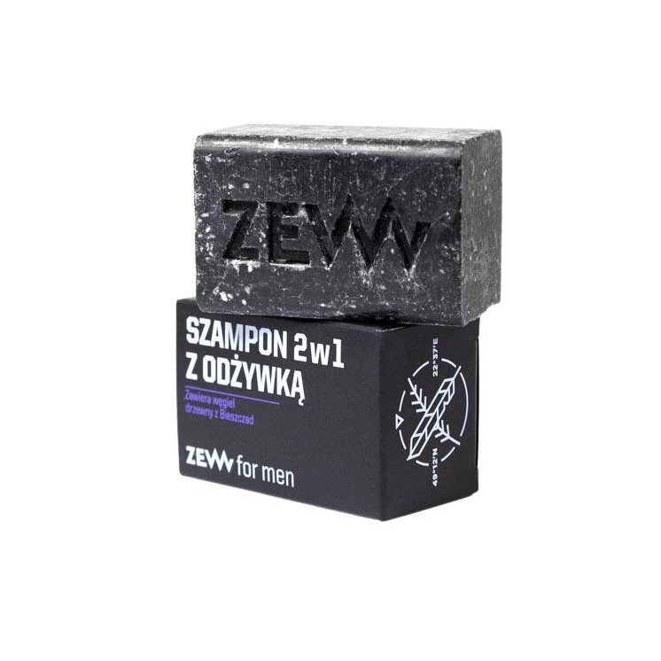 Zew For Men 2w1 Szampon z Odżywką zawiera węgiel drzewny z Bieszczad 85 ml