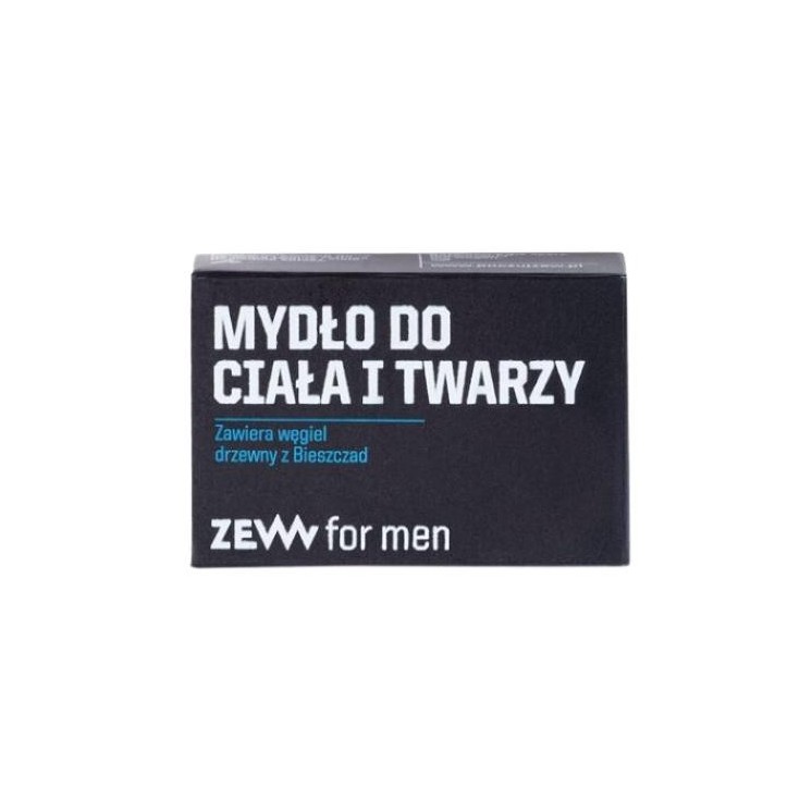 Zew For Men Mydło do twarzy, ciała i włosów dla mężczyzn z węglem drzewnym z Bieszczad 85 ml