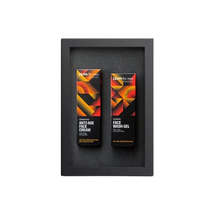 Пакет Zew for Men Essential для чоловіків: крем для обличчя Anti-Age + гель для вмивання