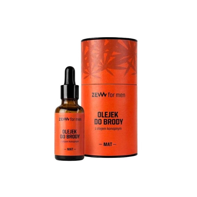 Zew for Men Olejek do brody dla mężczyzn z olejem konopnym Mat 30 ml