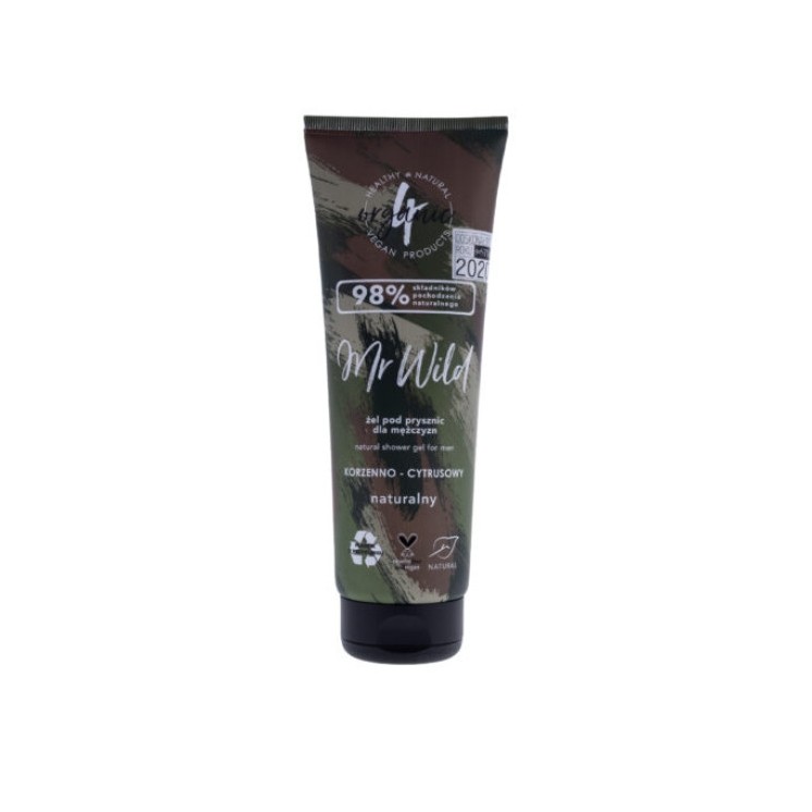 4Organic Mr Wild naturalny Żel pod prysznic dla mężczyzn korzenno-cytrusowy 250 ml