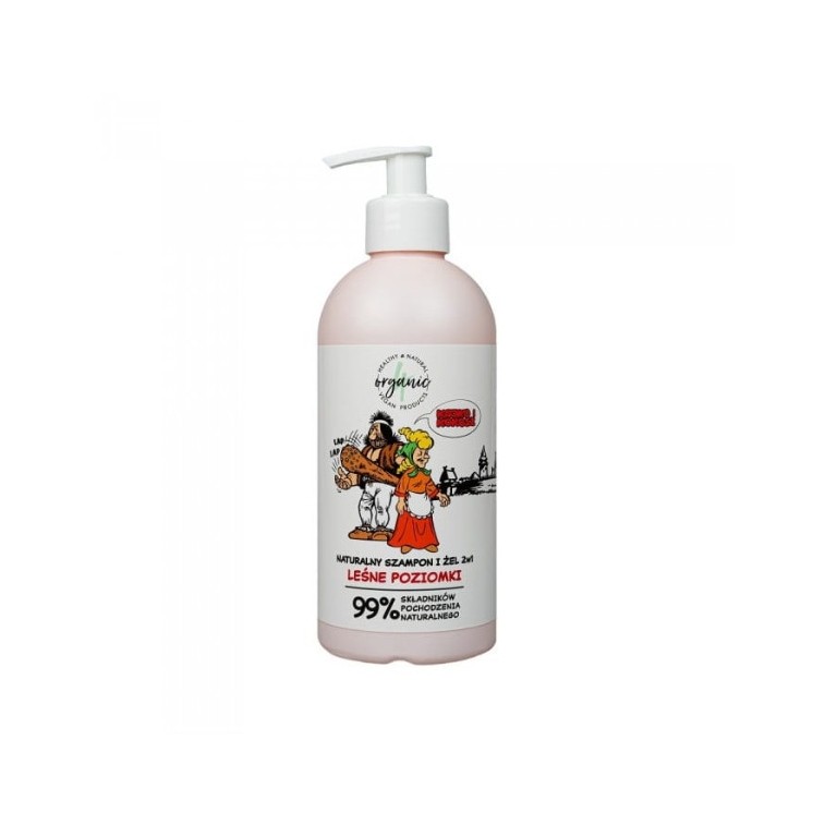 4Organic Kajko and Natural Coconut Shampoo and Gel for washing children 2in1 Forest Strawberries 350 ml