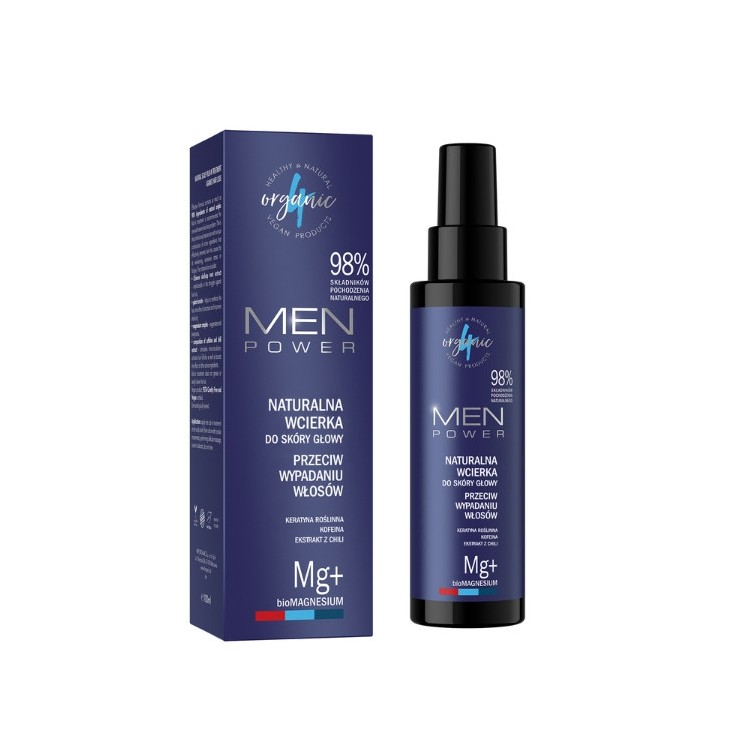 4Organic Men Power natuurlijke hoofdhuidlotion tegen haaruitval voor mannen 100 ml