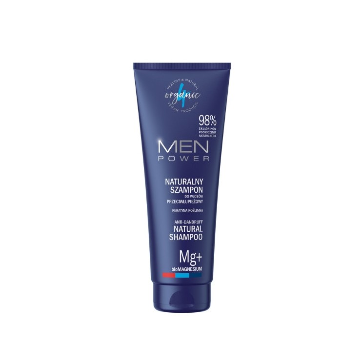 Натуральний чоловічий шампунь проти лупи 4Organic Men Power 250 мл