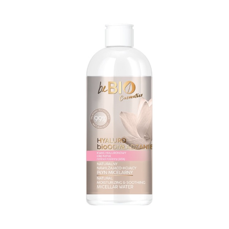 beBio Ewa Chodakowska Hyaluro bioOdmładzanie naturalny Płyn micelarny nawilżająco-kojący 400 ml
