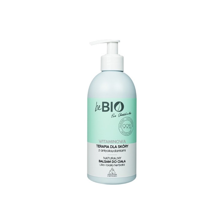 beBio Ewa Chodakowska Witaminowa Terapia dla skóry naturalny Balsam do ciała Lilia i Biała Herbata 400 ml