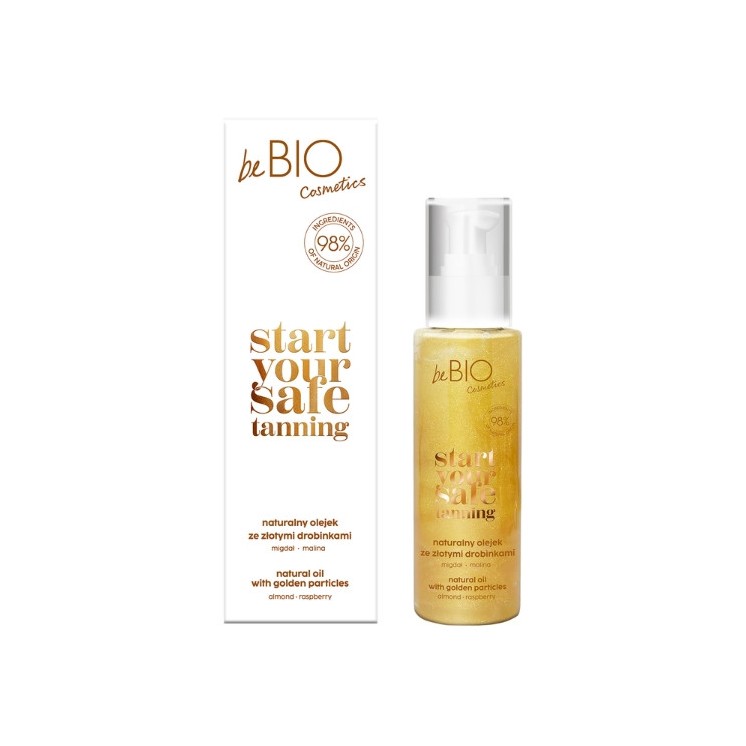 beBio Ewa Chodakowska Start Your Safe Tanning naturalny Olejek do ciała ze złotymi drobinkami 100 ml
