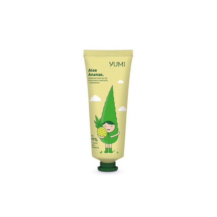 Yumi aloesowy Krem do rak intensywnie nawilżajacy Aloe Ananas 75 ml