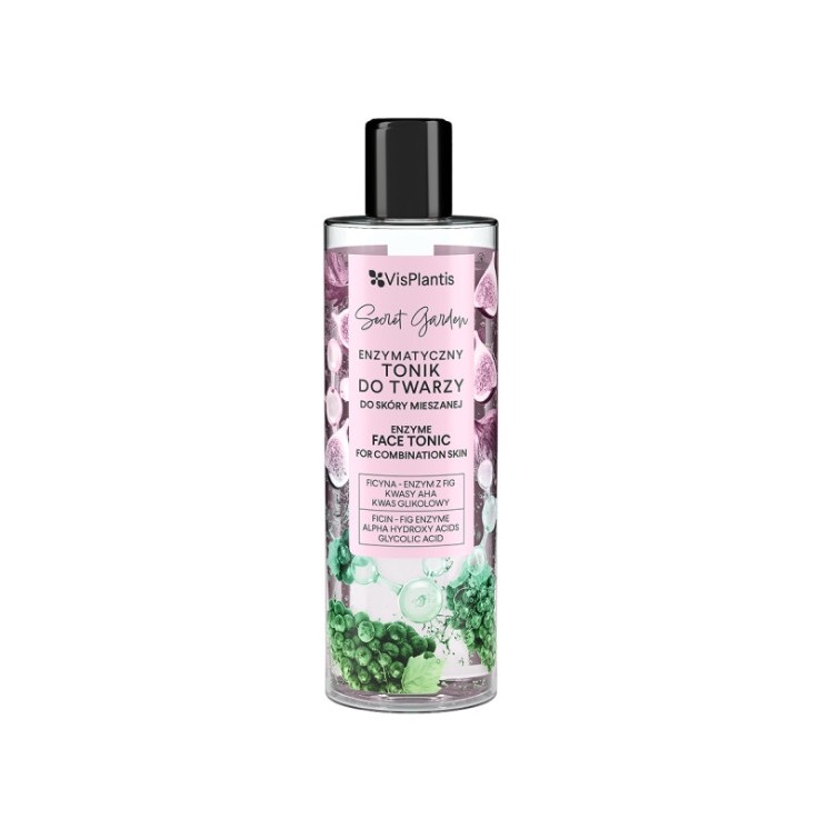 Vis Plantis Secret Garden enzymatyczny Tonik do twarzy do skóry mieszanej 200 ml