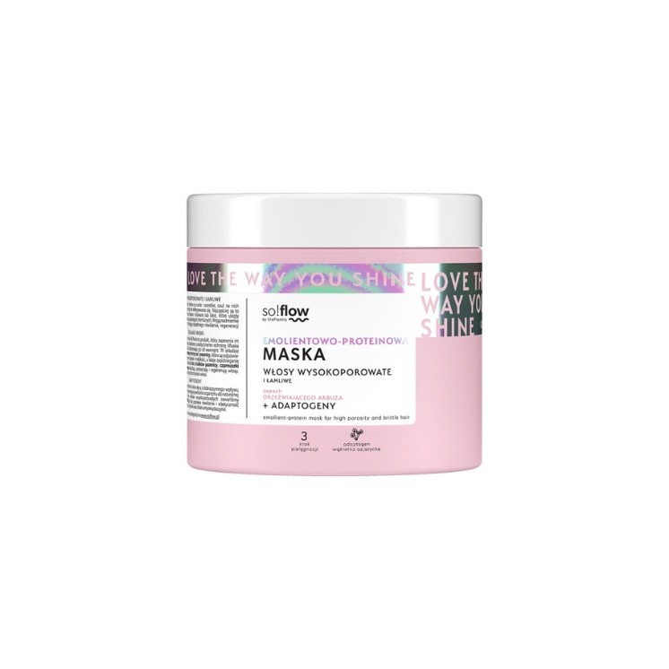 Vis Plantis so!flow Emolientowo-proteinowa Maska do włosów wysokoporowatych i łamliwych 400 ml
