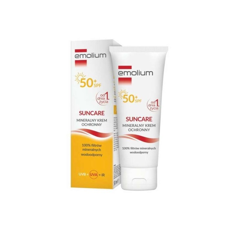 Emolium Suncare mineralny Krem ochronny SPF50+ 50 ml