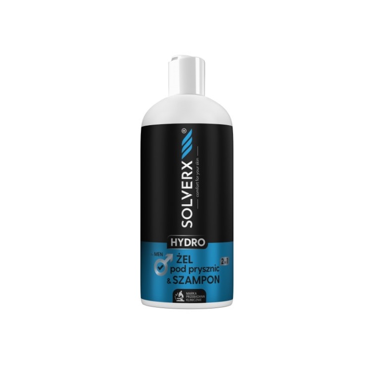 Solverx for Men Hydro 2w1 Żel & Szampon dla mężczyzn nawilżający 400 ml