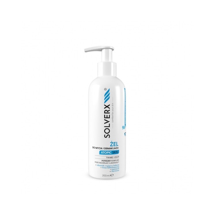 Solverx Atopic Skin Żel do mycia i demakijażu dla skóry atopowej 200 ml
