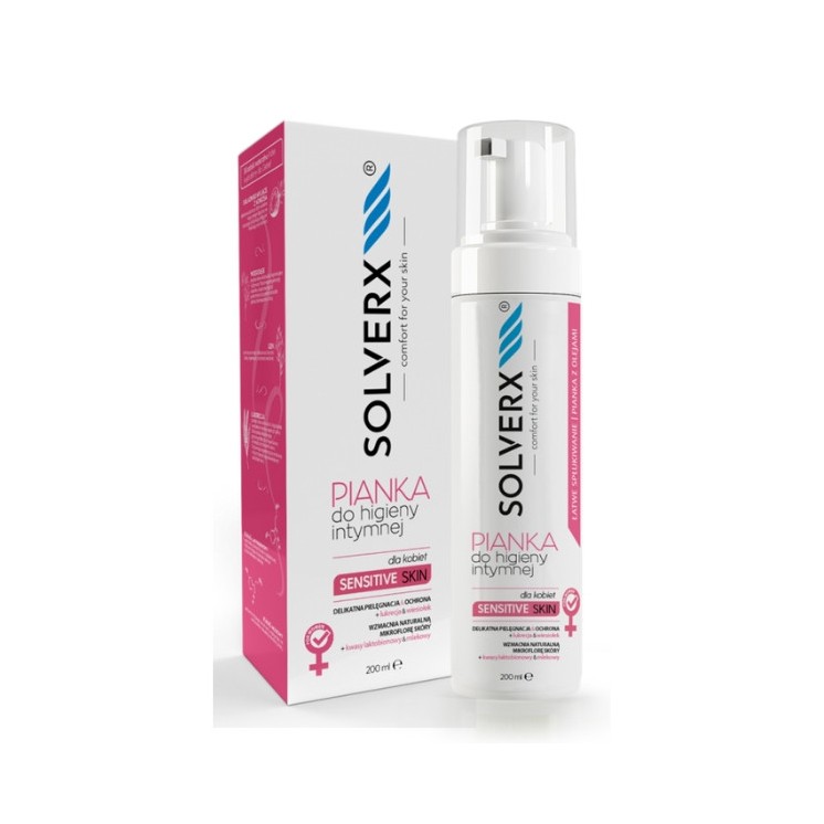 Пінка для інтимної гігієни Solverx Sensitive Skin 200 мл