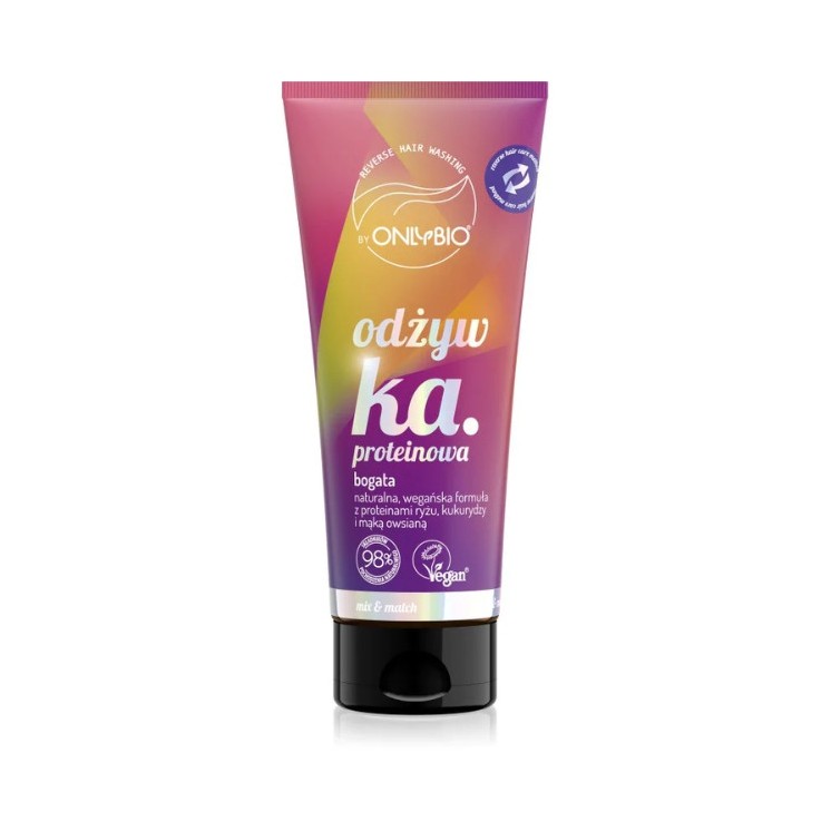 ONLYBIO Reverse Washing bogata Odżywka do włosów Proteinowa 200 ml