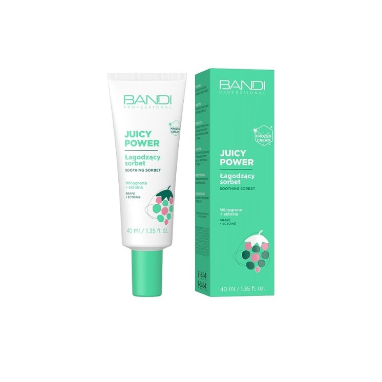 Bandi Juicy Power łagodzący Sorbet w kremie do twarzy Winogrono + Ektoina 40 ml