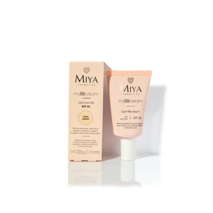 Miya Cosmetics myBBcream lekki Krem do twarzy BB SPF30 cera jasna 40 ml