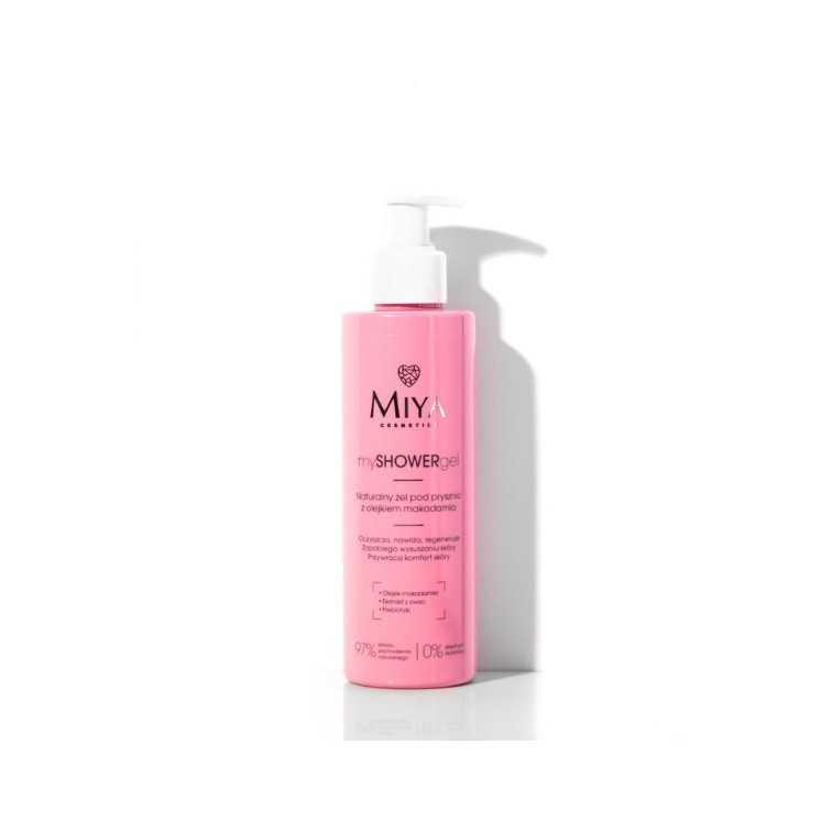 Miya Cosmetics mySHOWERgel naturalny Żel pod prysznic z Olejkiem Makadamia 190 ml