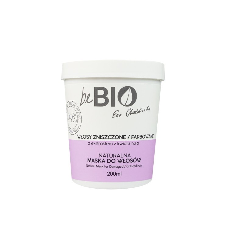 Натуральна маска beBIO Ewa Chodakowska для пошкодженого та фарбованого волосся