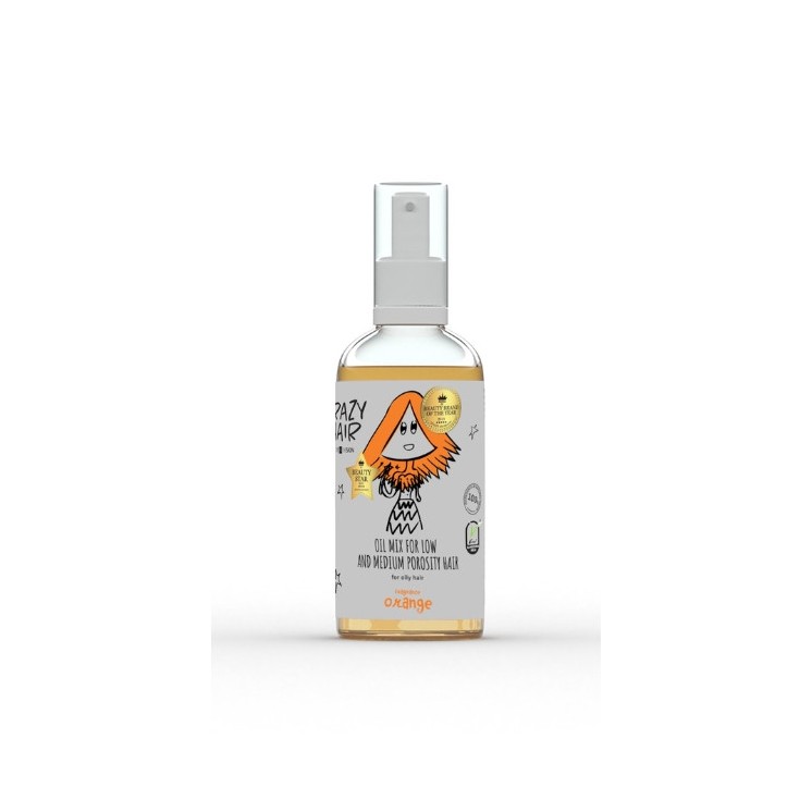 HiSkin Crazy Hair Oil Mix voor medium en laag poreus haar met de geur van Sinaasappel 30 ml
