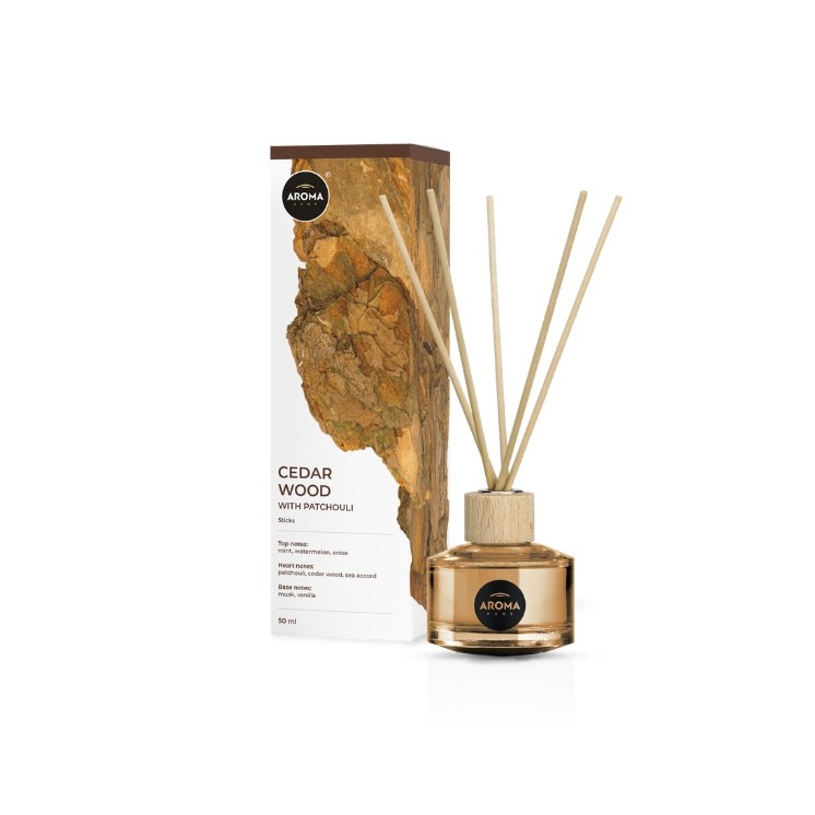 Aroma Home Patyczki zapachowe Drewno Cedrowe z Paczulą 50 ml