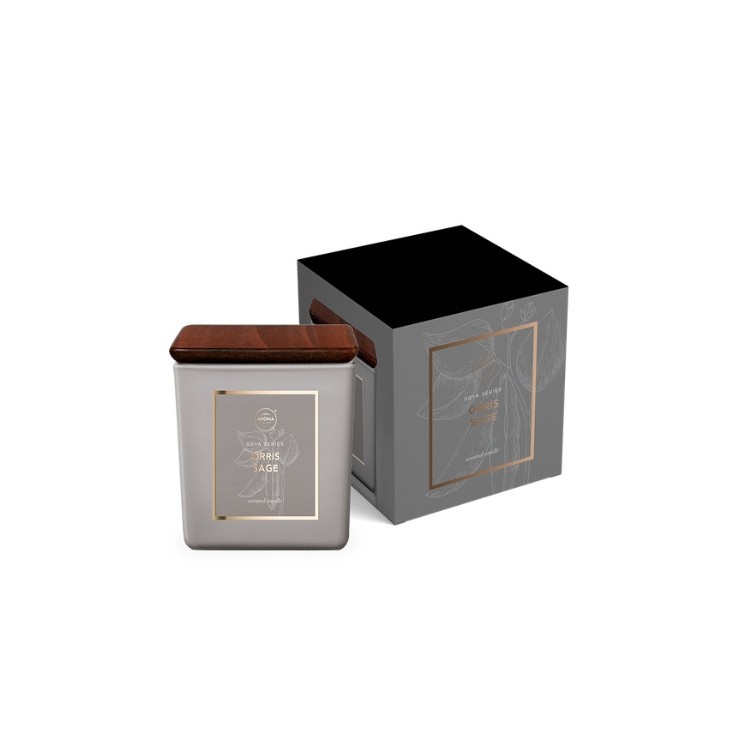 Aroma Home Square Iris & Sage Sojakerze 115 g