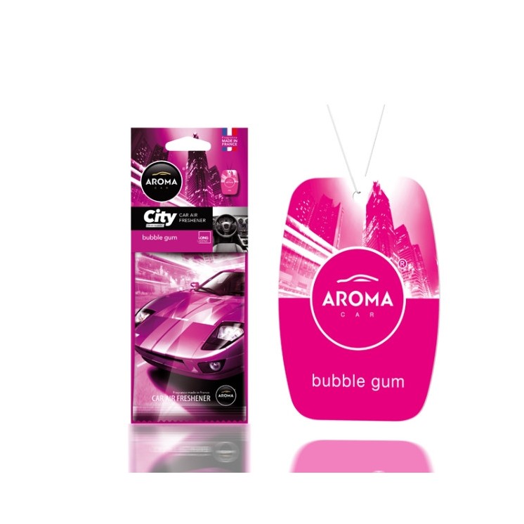 Aroma Car City Zawieszka zapachowowa do samochodu Bubble Gum 1 sztuka