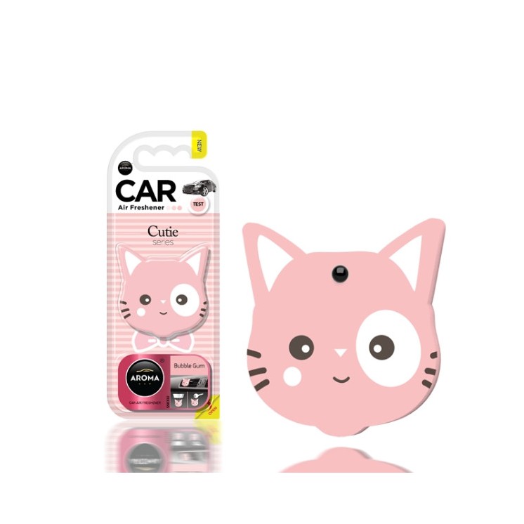 Aroma Car Cutie Cat Zawieszka zapachowowa do samochodu Bubble Gum 1 sztuka