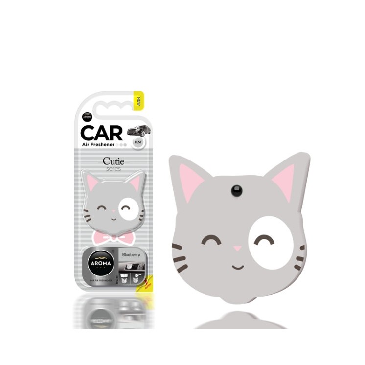 Aroma Car Cutie Cat Zawieszka zapachowowa do samochodu Blueberry 1 sztuka