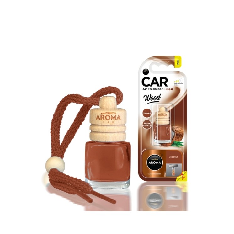 Aroma Car Wood Odświeżacz powietrza do samochodu Coconut 6 ml