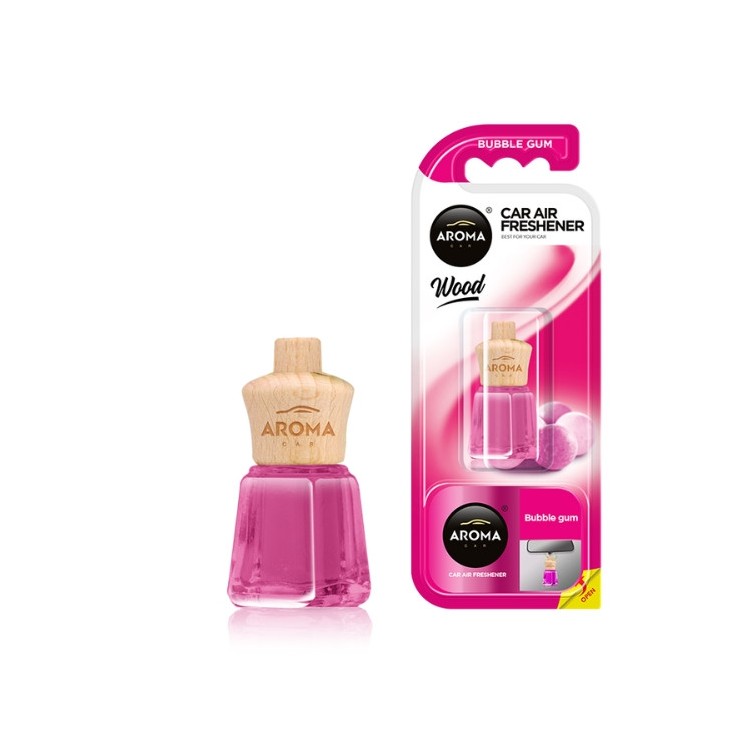 Aroma Car Wood Mini Odświeżacz powietrza do samochodu Bubble Gum 4 ml