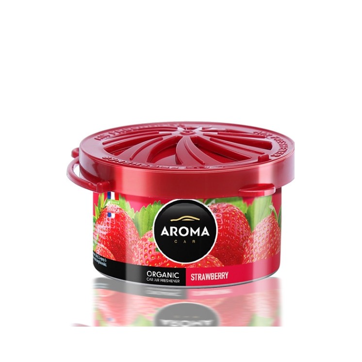 Aroma Car Organic Odświeżacz powietrza do samochodu Strawberry 40 g