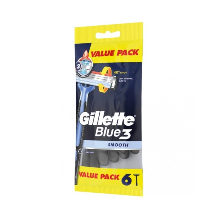 Бритви Gillette Blue3 одноразові з трьома лезами 6 шт