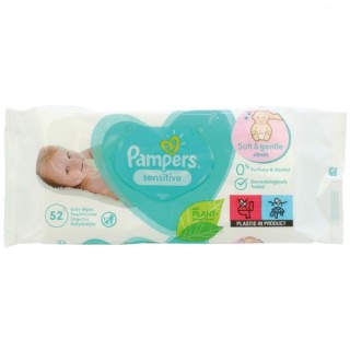 Вологі серветки Pampers Sensitive 52 шт