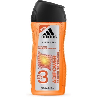 Adidas Douchegel voor heren 3in1 Adipower 250 ml