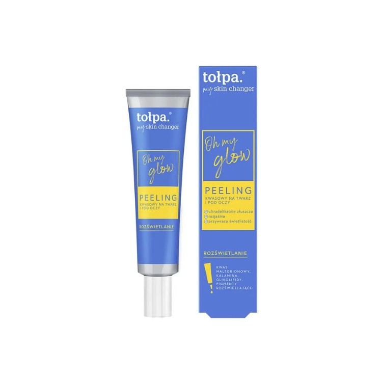 Tołpa My Skin Changer Oh My Glow kwasowy Peeling do twarzy i pod oczy 40 ml