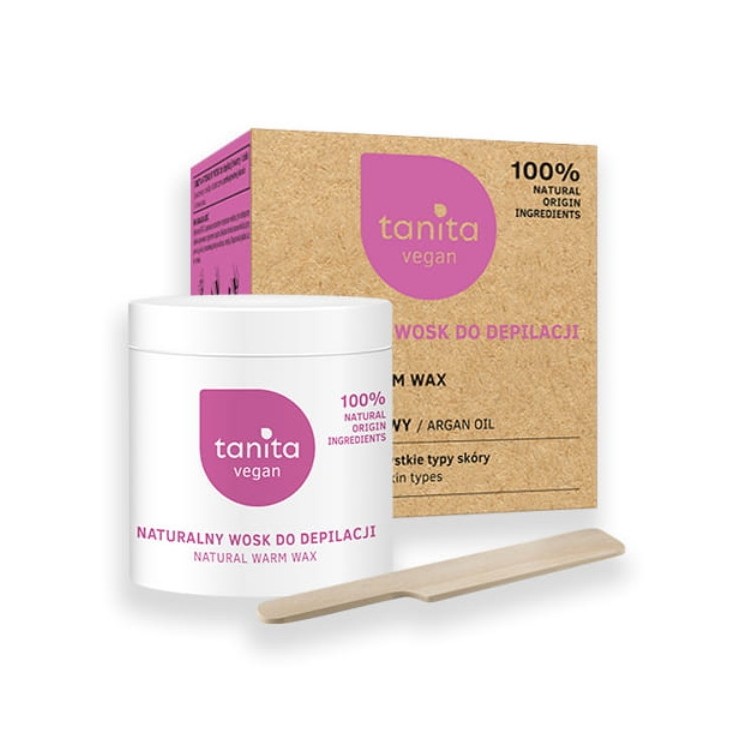 Tanita Vegan natural Argan Oil 100% depilatory wax for face and body 250 ml + 10 depilatory strips