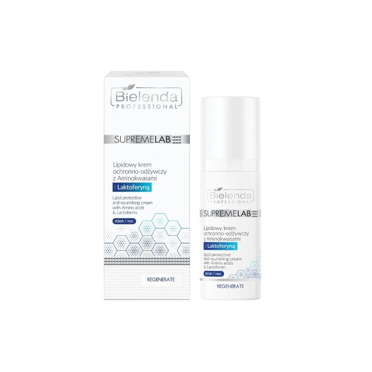 Bielenda Professional SUPREMELAB ochronno-odżywczy Krem do twarzy lipidowy z Aminokwasem i Laktoferyną 50 ml