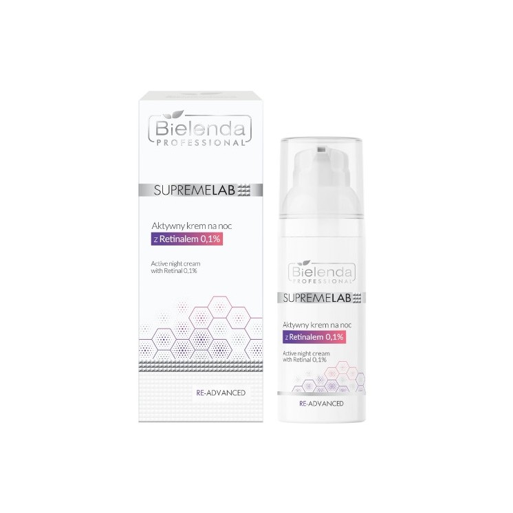 Bielenda Professional SUPREMELAB aktywny Krem do twarzy na noc z 0,1% Retinalem 50 ml