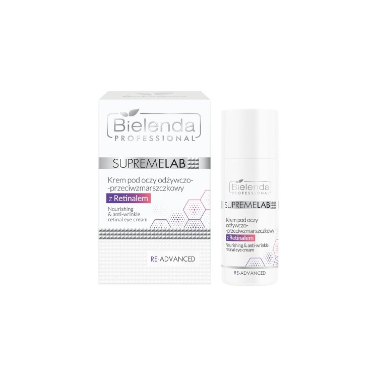 Bielenda Professional SUPREMELAB odżywczo-przeciwzmarszczkowy Krem pod oczy z 0,03% Retinalem 15 ml