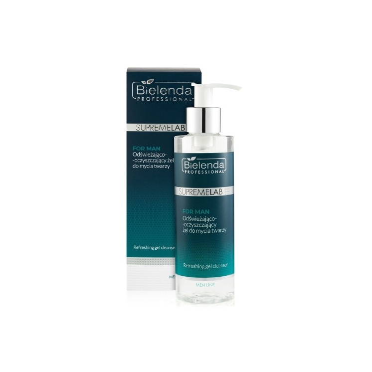 Bielenda Professional SUPREMELAB Men Line odświeżająco-oczyszczający Żel do mycia twarzy 200 ml