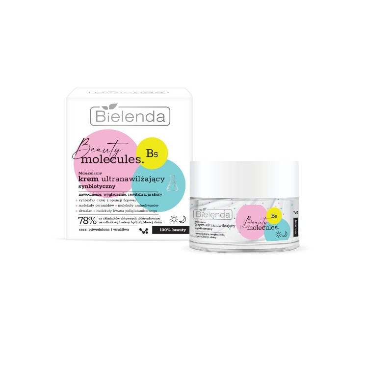 Bielenda Beauty Molecules molekularny, synbiotyczny Krem do twarzy ultranawilżający 50 ml