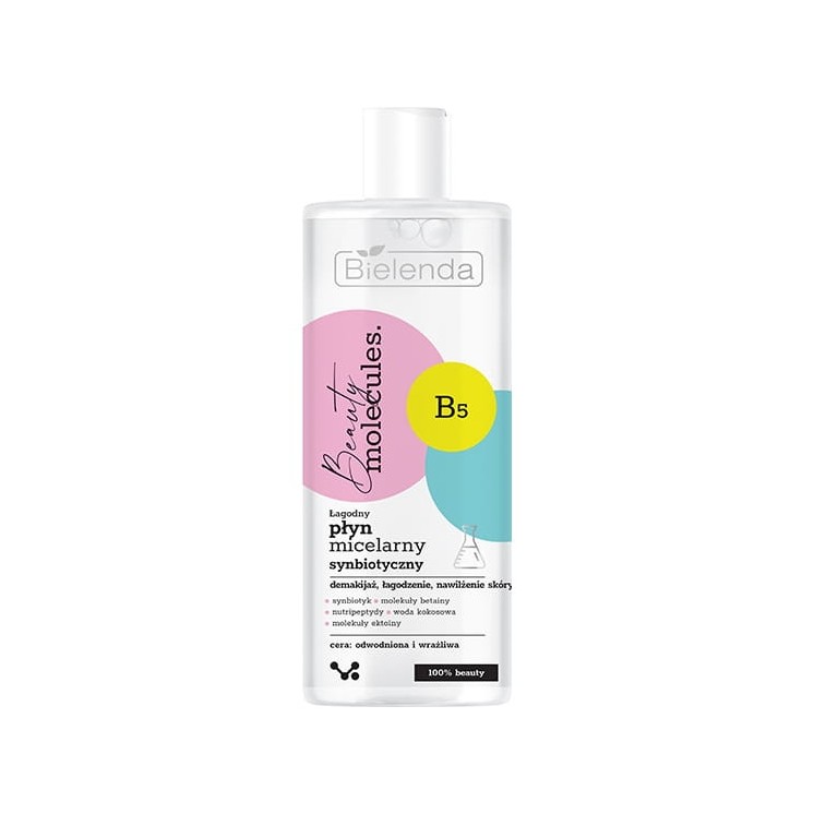 Bielenda Beauty Molecules łagodny Płyn micelarny do twarzy synbiotyczny 500 ml
