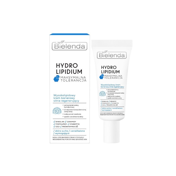 Bielenda Hydro Lipidium wysokolipidowy, barierowy Krem do twarzy silnie regenerujący 50 ml