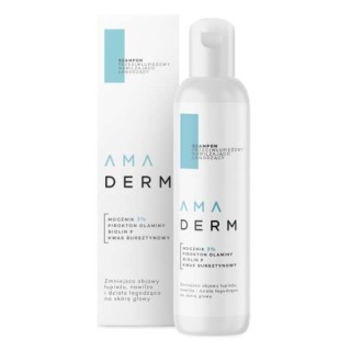 Зволожуючий і заспокійливий шампунь для волосся Amaderm проти лупи 150 мл