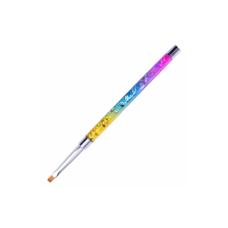MollyLac owalny Pędzelek do żelu /2/ Rainbow 1 sztuka