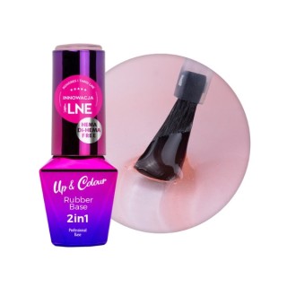 MollyLac Rubber Base 2in1 Up& Colour Peach Glas-Gummibasis 10 g