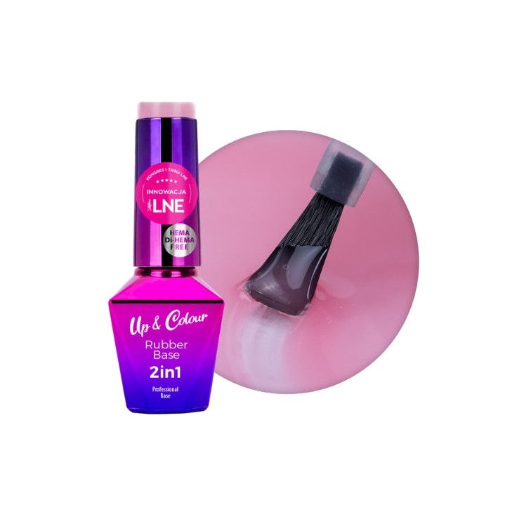MollyLac Rubber Base 2w1 Up&Colour Baza kauczukowa Candy Blush 10 g