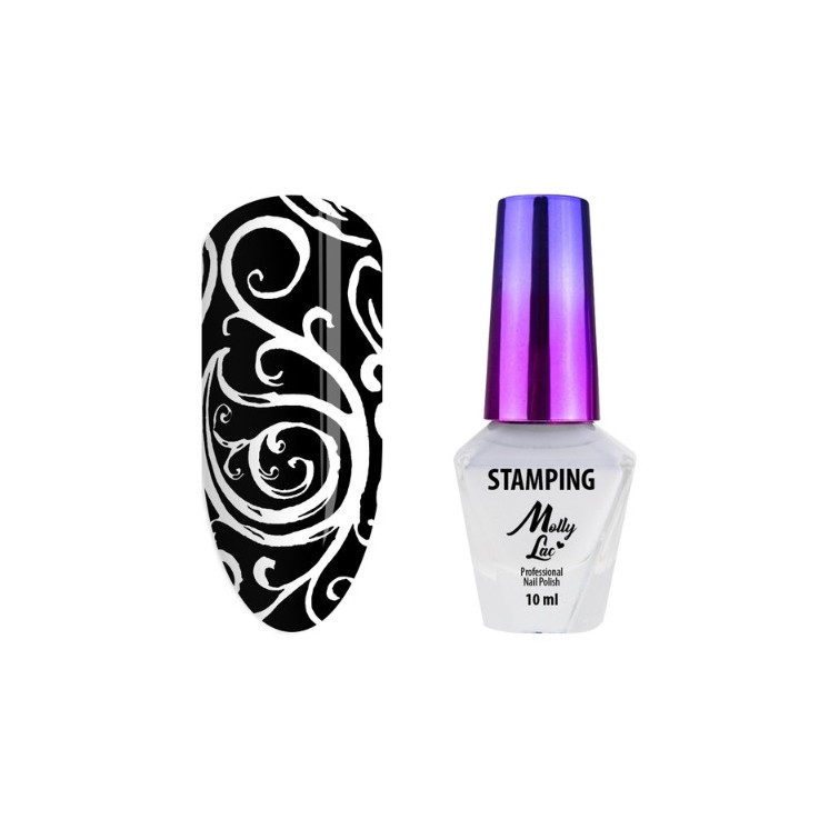 MollyLac Stamping and stamping varnish White 10 ml